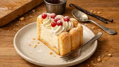 Charlotte di Natale: a no-bake ladyfinger cake with silky vanilla cream