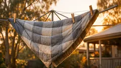How to dry thick winter bedding faster with the triangle hang and M-shape trick