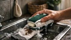 This $3 Daiso soap sponge makes pre-treating stains faster and less messy