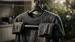 The simple hanger trick to dry jumpers without stretching them out