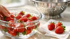 The 5-second salt-water rinse that keeps strawberries firmer for days