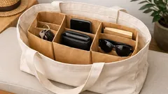 Turn paper shopping bags into a 5-minute tote bag organizer