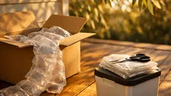 Don’t toss shipping air pillows: turn them into mini bin liners in minutes